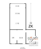 华松小区1室1厅1卫57㎡户型图