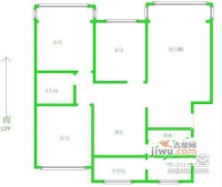 绿地公寓3室2厅2卫143㎡户型图