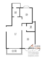 天申大楼2室2厅1卫116㎡户型图