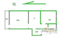 仙二小区2室1厅1卫58㎡户型图