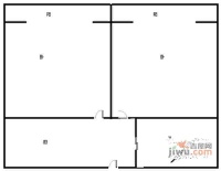 万航渡路2534号小区2室1厅1卫56㎡户型图