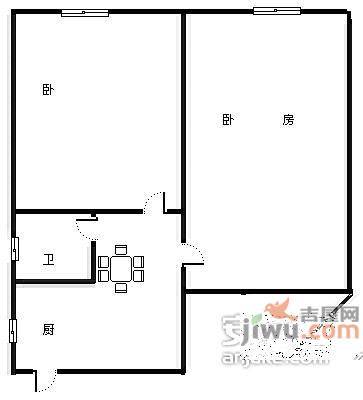 锦阳小区2室0厅1卫48㎡户型图