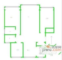樱园晶舍2室2厅1卫105㎡户型图