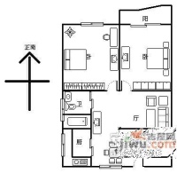 天华公寓2室2厅1卫90㎡户型图