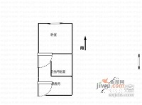 古南小区1室1厅1卫38㎡户型图