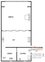 新风小区1室1厅1卫42㎡户型图