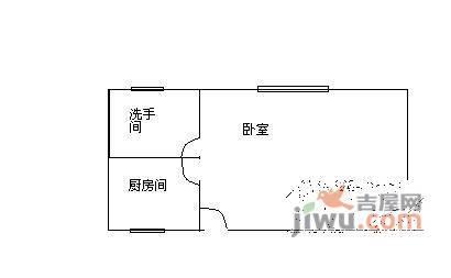 天山公寓1室1厅1卫45㎡户型图