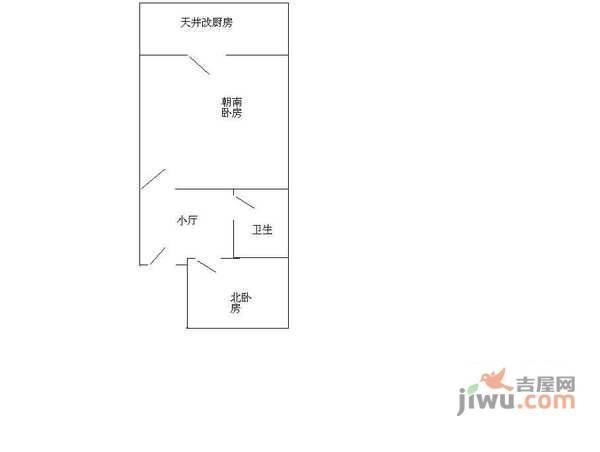 番禺路277弄2室1厅1卫62㎡户型图