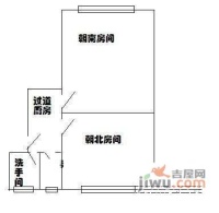 梅安小区1室0厅1卫34㎡户型图