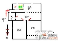 田渡小区3室1厅1卫100㎡户型图