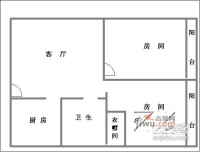 假日苑2室1厅1卫户型图