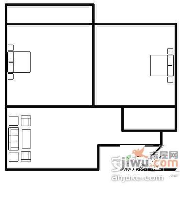 恒力公寓2室1厅1卫户型图