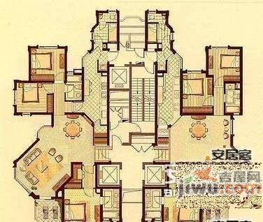 华山丽苑4室2厅3卫590㎡户型图