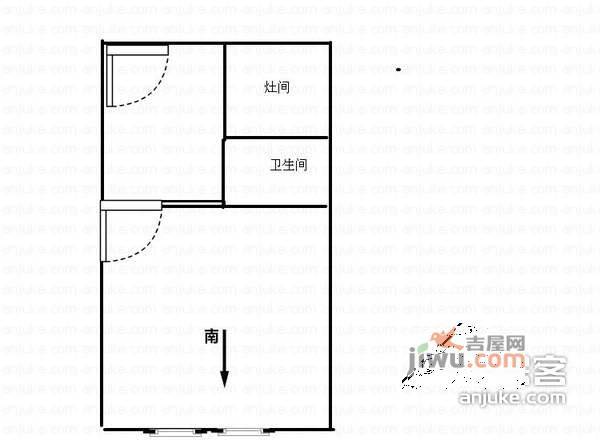 番禺大厦1室0厅1卫39㎡户型图