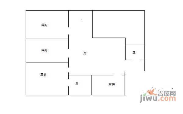 番禺大厦3室2厅2卫户型图