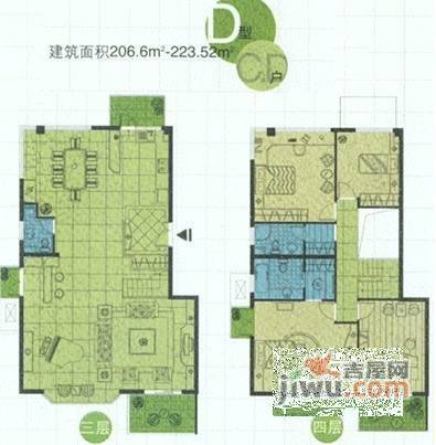 东湖名苑5室3厅3卫269㎡户型图