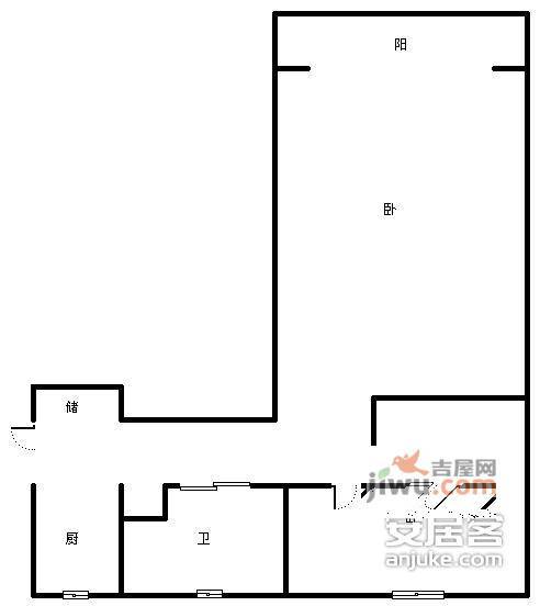 伊犁小区1室1厅1卫户型图