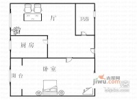 江华机电大楼2室1厅1卫户型图