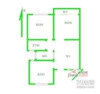 天星公寓3室1厅1卫126㎡户型图