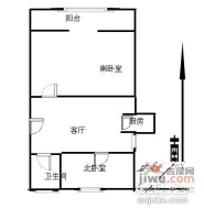 虹延小区2室1厅1卫72㎡户型图