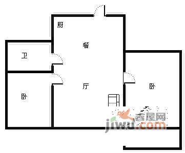 安顺小区2室2厅1卫84㎡户型图