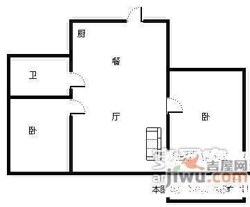 安顺小区2室2厅1卫84㎡户型图