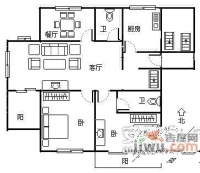 龙柏花苑4室2厅4卫270㎡户型图