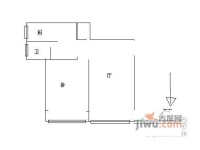 安化路413号1室1厅1卫35㎡户型图