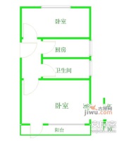 长江小区2室0厅1卫51㎡户型图