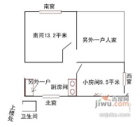 兆丰别墅2室0厅1卫58㎡户型图