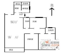 兆丰苑4室2厅2卫206㎡户型图