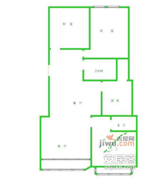 碧云公寓2室2厅2卫123㎡户型图