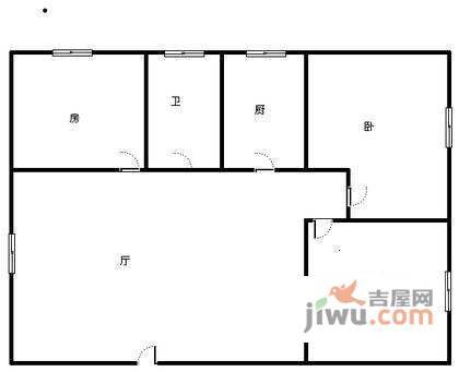 嘉阳公寓3室2厅1卫113㎡户型图