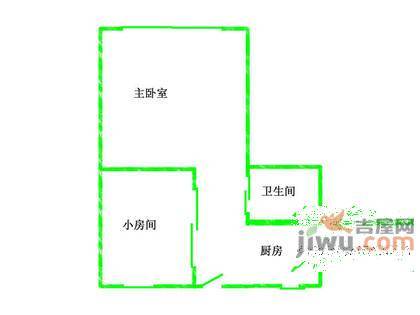 五环大楼2室0厅1卫户型图