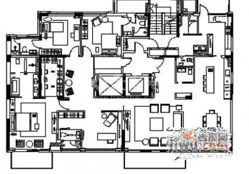 富都花园4室2厅2卫171㎡户型图