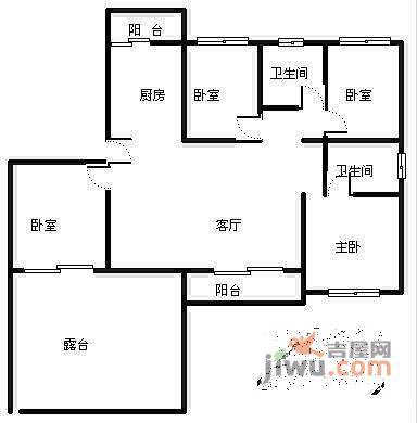 富都花园4室2厅2卫171㎡户型图