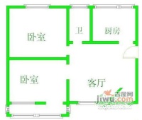 长宁海伦公寓2室2厅2卫110㎡户型图