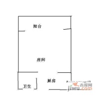 海厦小区1室0厅1卫34㎡户型图