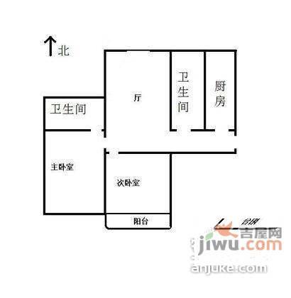 金龙公寓2室2厅2卫113㎡户型图