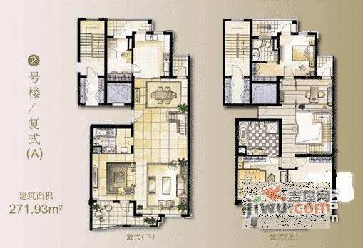 古北中央花园3室3厅3卫361㎡户型图