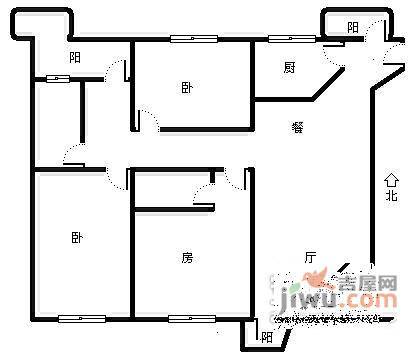 罗马花园3室2厅2卫189㎡户型图