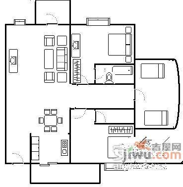 罗马花园3室2厅2卫189㎡户型图