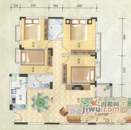 城投世纪名城4室2厅2卫174㎡户型图