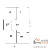 海江一村2室2厅1卫81㎡户型图