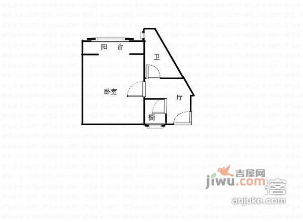 上海021联合滨江大厦1室0厅0卫50㎡户型图