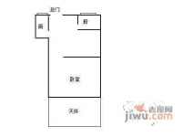 宝山七村1室1厅1卫50㎡户型图