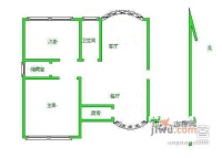 宝山五村2室2厅1卫89㎡户型图