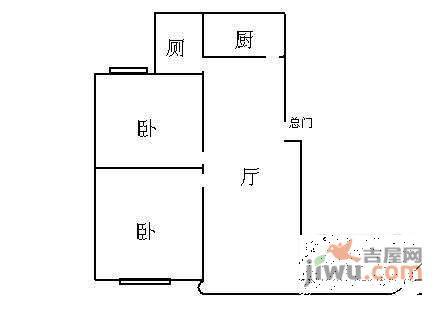 新叶公寓2室2厅1卫103㎡户型图