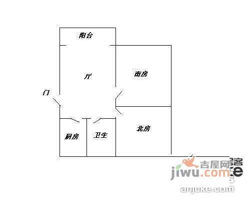 宝山六村2室1厅1卫113㎡户型图