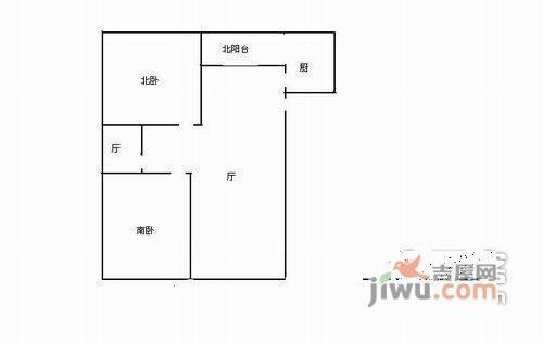 临江二村2室1厅1卫73㎡户型图